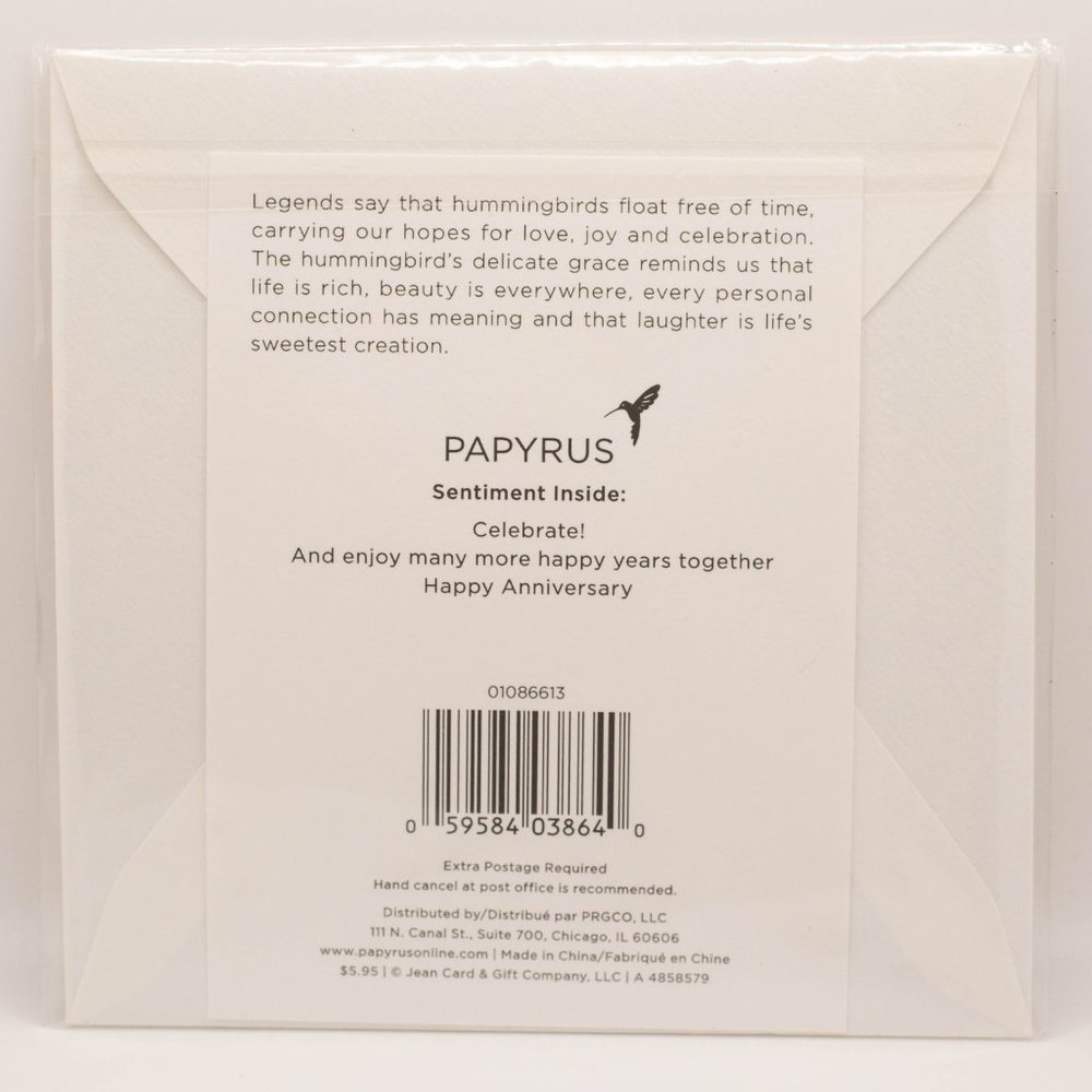 Couple Anniversary Champagne & Glasses Papyrus Card - Picture 2 of 5